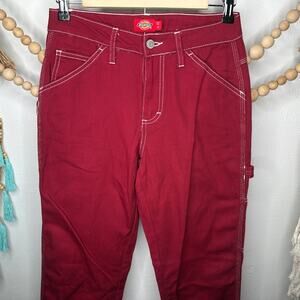 Dickies Red Utility Carpenter Straight Leg Pants